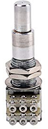 Alnicov Gitarren Bass Mini Dual Pots Gestapeltes konzentrisches Potentiometer mit Mittelarretierung B100K