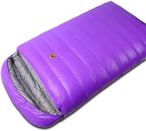 SlimpleStudio Schlafsack Unten Zwei-Personen-Schlafsack im Freien Erwachsene Camping Schlafsack Winter Schlafsack Umschlag Typ Daunen Schlafsack Ultralight-Sky Blue (Color : Purple)