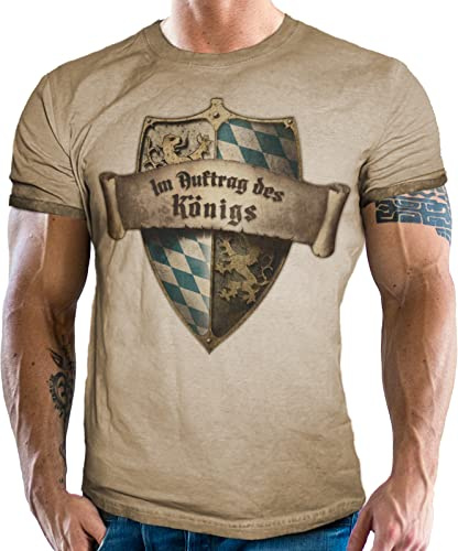 Para verdaderos fans de Baviera – Camiseta tradicional con aspecto vintage lavado retro usado