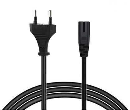 WICAREYO 2M/6.5FT 2 Prong AC Netzkabel Kompatibel für Roomba integrierte Home Base Ladestation 600 800 900 Serie, 675 690 960 614 650 890 880 Stromkabel Ersatz