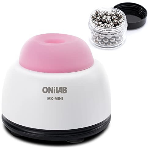 ONiLAB Mini Vortex Mixer mit Touch Funktion, Labor Mischen, Nagellack, Tattoo Tinte, Wimpernklebstoffe und Acrylfarben Mischen, Labor Vortexer für Zentrifugenröhrchen und Teströhrchen, Rosa