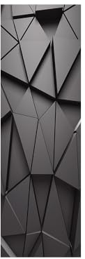Adesivi per frigorifero per coprire porte piene 3D, nero, autoadesivo, adesivo per porta del frigorifero, carta da parati in vinile professionale, 60 x 180 cm