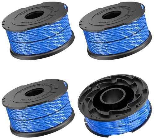 Viilich 4PCS String Trimmer Spool Line Compatible with Black and Decker A6441,Replacement Spools for GL650SB, GL652, GL655, GL650SBK, GL650SZ, GL660P, GL680, GL680B Grass Strimmer Trimmer