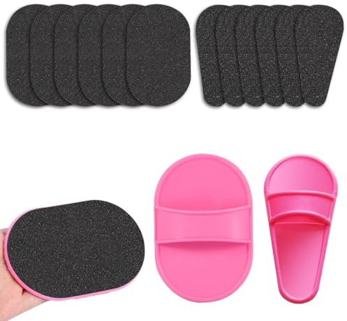 Haarentfernungspads, Set mit 10 Stück, Beauty Werkzeug zur Entfernung von kleinen Härchen mit integrierten Peeling Pads, glatte Haut an Beinen, Armen, Gesicht, Oberlippe