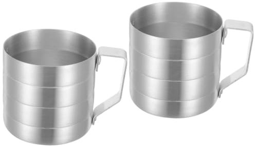 Garneck 2 Pz misurino contenitore di misurazione brocca per montalatte Tazza dosatrice Tazza per misurare il latte tazza di tazza di miscelazione addensata coppa graduata alluminio