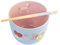 Grupo Erik Ramen Bowl Schüssel BT21 Keramik Schale 12,5 x 9,4 cm 1400 ml mit Stäbchen zum Essen - Ofizieller BT21 Fanartikel