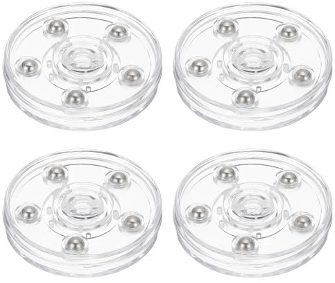 PATIKIL 2,5 Pesante Rotante Girevole Supporto con Acciaio Sfere Cuscinetti 4pz 360° Rotazione Giradischi Lazy Susan Base per Grande Schermo TV Computer Monitor Cancella