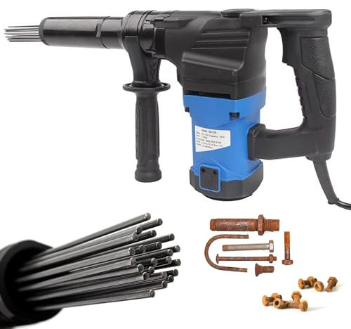 Electric Needle Scaler 1100W High-Power Rust Removal Tool - Ideal for Removing Rust, Weld Slag, Paint, Steel Pipe, Screw, Nut, Boat, Deck - Electric Rust Remover Gun