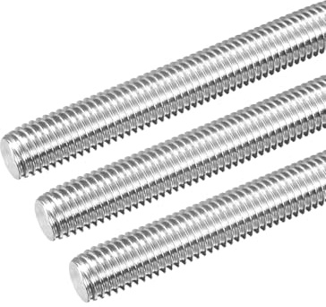 QUARKZMAN 3 Stück Gewindestange M14 x 200mm Vollgewindestange 304 Edelstahl V2A Gewindestangen A2 Metrisch Gewindebolzen VA Gewindestab Rechtsgewinde Gewindestift