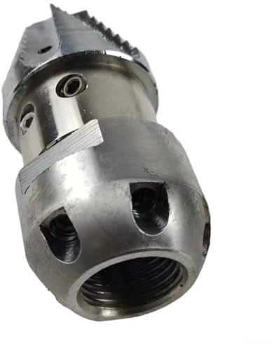 Zilimontt Buse d'égout rotative avancée avec capacité haute pression Buse d'égout Bouton rotatif Bec de jet d'égout fixe en acier inoxydable (40 L/min, 200 kg)