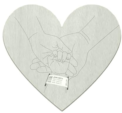 NVOQILIN Pulsera de madera de recuerdo para recién nacido, con texto en inglés Baby Birth Birth, con grabado de información sobre el bebé, banda de madera segura para recuerdos