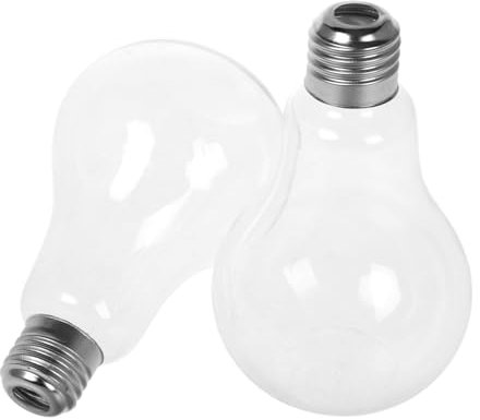 ULTECHNOVO Jarrones De Cristal Forma De Bombilla Transparente, Macetas Hidropónicas Pequeñas, Base Plana, Diseño Vintage, para Decoración del Hogar, Sala De Estar y Colgante, Pack De 2 Unidades