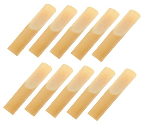 Altsaxophonblätter Stärke 1, 5, 10 Stück für Professionelle Spieler | Handgefertigt, Beige Reed Ausführung, Sauber Verarbeitet, Leicht zu Montieren, Zubehör für Instrumententeile