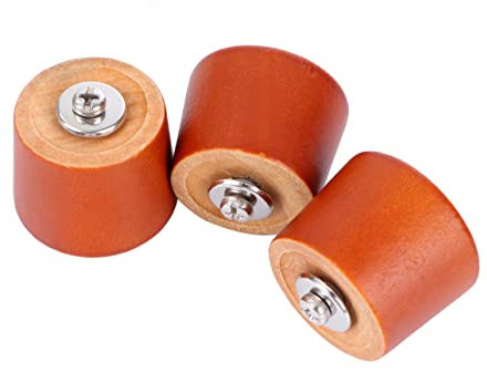 Zerodeko 3pcs Universal Pot Lid Knobs Deep Color Beech Wood Replacement Pot Head Cover Heat-Resistant Lid Handles Suitable for Kitchen Cookware