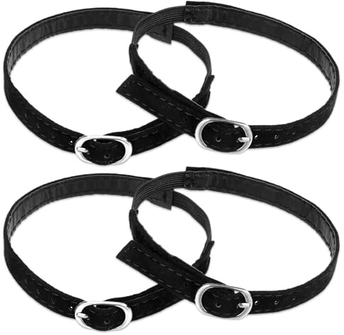 Gtziqa 2 paia di cinghie per scarpe décolleté, staccabili in pelle PU con tacchi alti, cinghie regolabili alla caviglia con fibbia, lacci anti-allentati, accessori per donne e ragazze che tengono i