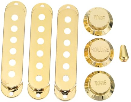 GLSTOY 7stücke Humbucker-abdeckungen Für Gitarren-tonabnehmer Bass-tonabnehmer-schutz Gold Glatte Kanten Praktisch Und Langlebig