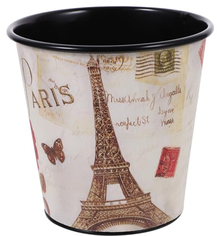 Cabilock Poubelle de Bureau Rétro en Fer, Support Poubelle Portable et Simple pour Stockage des Déchets Papier, pour Bureau ou Chambre