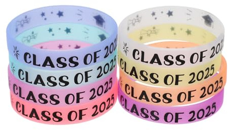 GALPADA 8pezzi Bracciale Silicone per Laurea Braccialetti Commemorativi Classe Accessori Festa Laurea Bracciali Ricordo Cerimonia Articoli Feste
