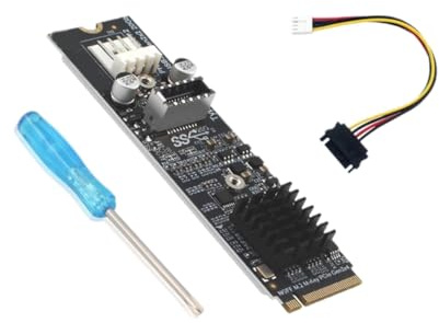 Fegtrtyoa Scheda Riser PH6603 M.2 MKEY PCIe A USB 3.2 Frontale 20 GB Cavi per Computer Collegamento Hardware PC Cavi Adattatore