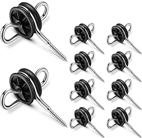 Deechate 10Pcs Electric Fence Gate Handle Anchor Electric Fence Insulators Fence Wire Insulators for Electric Fence Wood Post