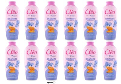 Cleò Bagnodoccia - 12 gel doccia con fiori d'iris e miele dolce, pulizia del corpo, pelle morbida e vellutata, 750 ml, + portachiavi Italy Shop Service in omaggio