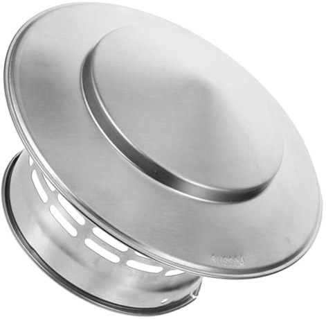 IDEANATEGRATE Chimney Cap Preventing Rainwater Entry Stainless Steel Wood-Burning Stove for Vent, Rainproof Chimney Protector Cover Silver Roof Vent Cap and Suitable for Outdoor Use and Home