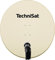 TechniSat SATMAN 850 PLUS - Satellitenschüssel für 4 Teilnehmer (85 cm Sat Spiegel mit Masthalterung und 40mm Universal-Quattro-Switch-LNB) beige
