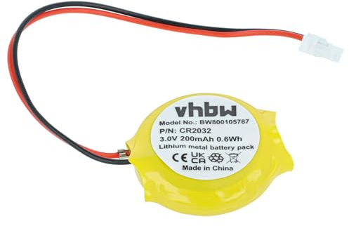 vhbw BIOS-Batterie kompatibel mit Acer Aspire 8920 | 6935, 6920, 6920G Computer Notebook (200 mAh, 3 V, Li-Ion)
