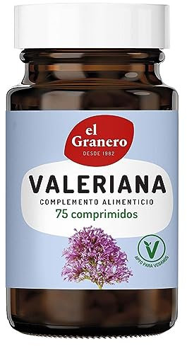 El Granero Integral - Valeriana - 75 Comprimidos - Elaborado a Base de Polvo y Extracto Estandarizado de Raíz de Valeriana - Contribuye a la Relajación y Ayuda a Dormir