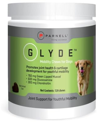 Glyde Advanced Dog Joint Supplement for Senior Dogs | Mobility & Hip Support with Green Lipped Mussel, Glucosamine & Chondroitin | Supports Joint Comfort, Flexibility & Healthy Movement | 120 Chews