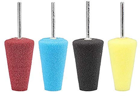 Tampons de polissage en forme de cône – Kit de tampons de polissage pour perceuse – Outil de polissage en métal conique en mousse pour l'entretien des roues de voiture