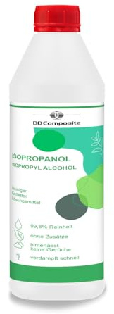 DD Composite - ISOPROPANOL 99,8% 1Liter Reinigungsmittel Lösemittel Entfetter Fleckenentferner Reiniger 3D-Druck Kleberestentferner