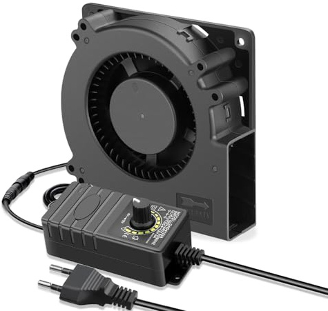 GDSTIME 120mm Gebläse Lüfter 230V Radiallüfter Regelbar Dual Kugellager | radiallüfter 230v 120mm Gebläse Lüfter 230V Mit 4V -12V Geschwindigkeit Kontrolle für BBQ Camping Aufblasbar Kamin Belüftung