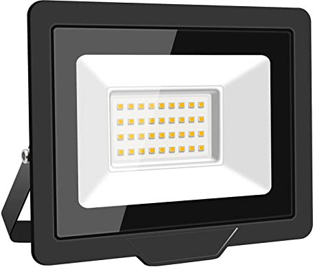 Willpower Faretto LED da Esterno 30W 3000LM Faro LED IP66 Proiettore LED 4000K Bianco Caldo Lampada Luce di Sicurezza a LED 85V-265V Illuminazione per Giardino Garage Cortile Patio Corridoio