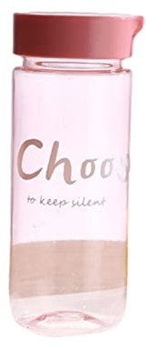 SUYGGCK Bouteilles d'eau de 600 ml de grande capacité pour le sport - Pour homme et femme - En plastique portable - A - Rose