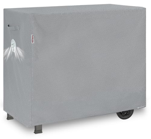 Turtle-Life BBQ Grillabdeckung, 119,8 cm, strapazierfähig, wasserdicht, für Gasgrill-Abdeckungen für Weber Genesis Char-Broil Brinkmann, kein Verblassen innerhalb von 2 Jahren, Grau