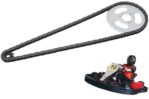 HERCHR Catena Pignone Anteriore e Posteriore, Kit di Sostituzione Pignone Catena T8F Set Catena Ingranaggi ad Alta Potenza per Kart Modificati ATV e Mini Moto