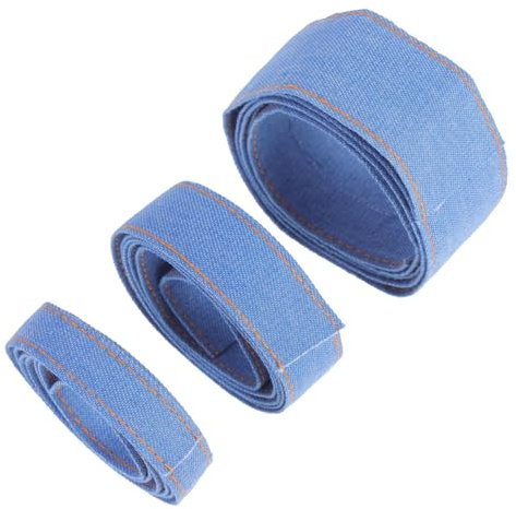 Amosfun 3stücke Teiliges Denim-band Individuell Zuschneidbare Borten Für Kreative Haarschmuck-dekorationen Hochwertiges Langlebiges Material Für Projekte