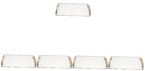 minkissy Lot de 5 plateaux de rangement en acrylique pour bijoux, boucles d'oreilles, support en métal, conteneurs à gâteaux, récipients transparents, plateau de rangement pour bijoux de chambre à