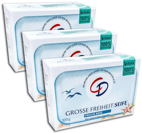 TOPDeal 3 er Pack CD Milde Seife Grosse Freiheit Seifenstück 3 x 100 g