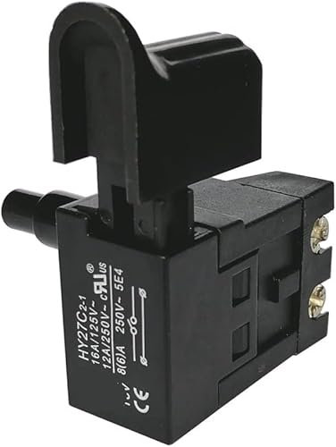 VKLKETO Druckknopfschalter, Magnetschalter, einphasiger Ein-/Ausschalter, Druckknopfschalter, industriell für elektrische Kranhebe-Station (Farbe: schwarz)