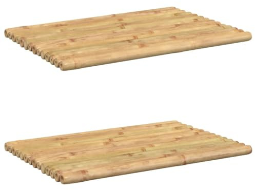 vidaXL Tappetino da Bagno 2 pz 50x35 cm in bambù