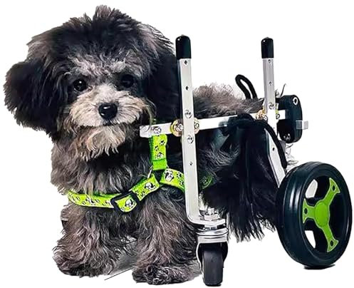 Hunderollstuhl mit 4 Rädern, Mobilitätswagen für Hunde mit voller Unterstützung, Rollstuhl mit Mobilitätshilfen für Hunde(XXX-Small)