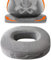 WIYETY Cuscino ortopedico rotondo, a ciambella, in memory foam, colore grigio, per favorire la circolazione sanguigna, allevia il dolore, per ufficio, seggiolino auto (38 x 30 x 7 cm)