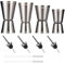 YQBFTC 4 bicchieri graduati da cocktail, in acciaio inox, 3 cl/4 cl/5 cl/6 cl, piccolo jigger, doppio gin cl, misurino con 4 beccucci e 2 pennelli per feste, vino, barasso, bevande, shaker e accessori