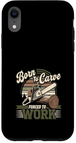 Sculpture sur bois pour tronçonneuse Coque pour iPhone XR