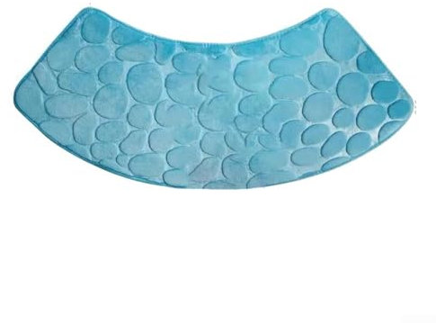 YJDOORPLAY Tappetino da doccia curvo, assorbente, antiscivolo, lavabile in lavatrice, per bagno, vasca da bagno angolare, lavanderia (blu)