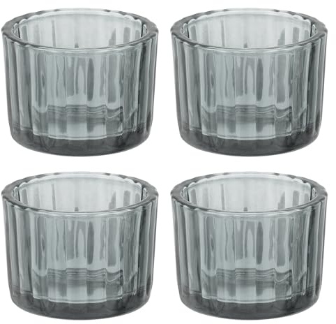 PATIKIL Glass Empty Candle Jars, 4 Pcs Ribbed Candle Containers for Candle Making, DIY Gifts, Home Decor, Storage, Amber
