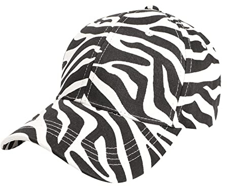 Cap Zebra-Printer Unisex -Basecap Cap Weiß für Herren und Damen-Kappe Sommer Cappy Frauen Sport Freizeit Leichter Schildkappe Verstellbar Schildkappen Sonnenkappe Schirmkappe Baseballmütze Outdoor