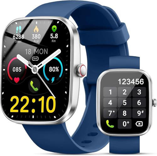 Kuizil Smartwatch Donna con Effettua o Risposta Chiamate, 1.91 Orologio Smart watch con Sonno/Cardiofrequenzimetro, SpO2, Fitness Tracker, Contapassi, 100+ modalità Sportive, IP68 Impermeabile